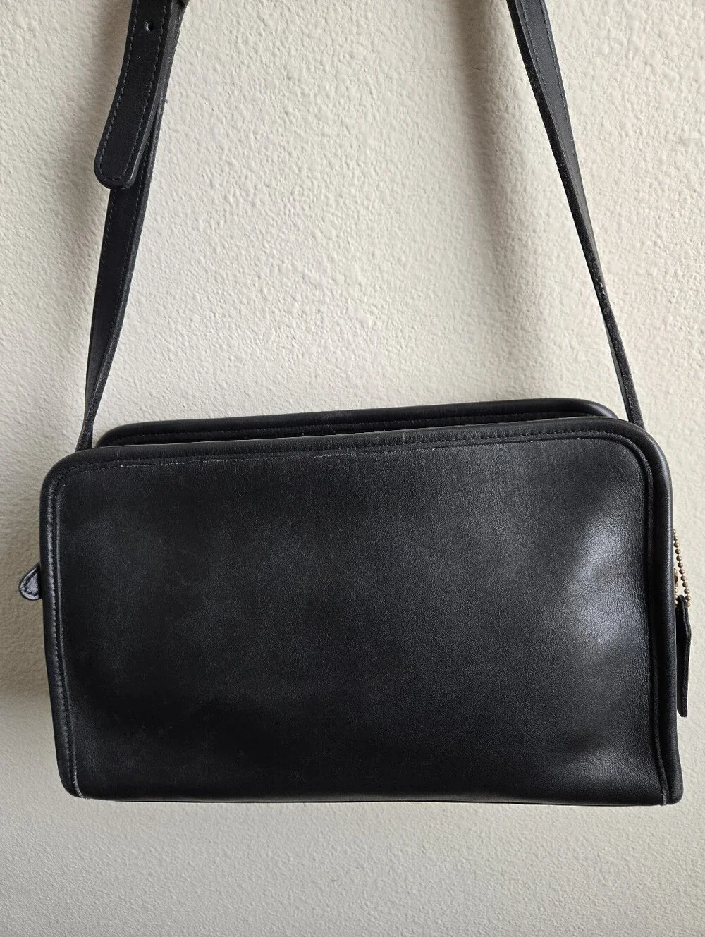 Coach Sutton 9814 Black Bag Purse Leather Vintage Has Hangtag Brass